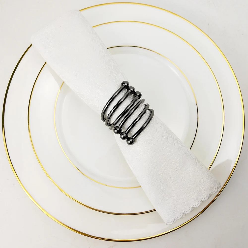 spiral gold napkin rings for wedding