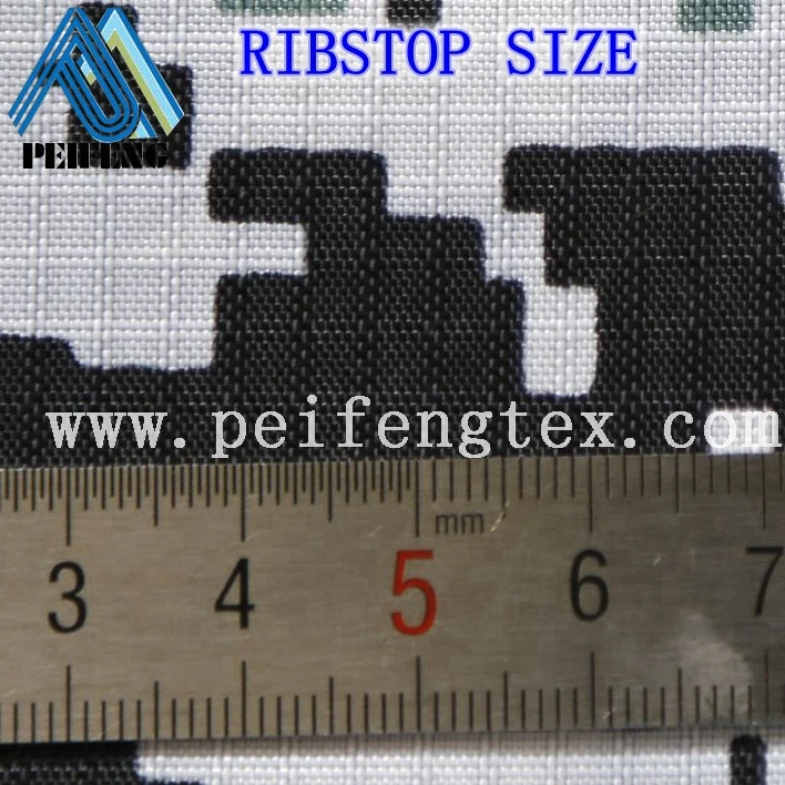 210D 100% nylon oxford ripstop custom design printed military uniform fabric