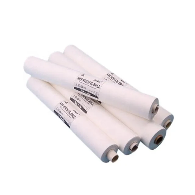 45% Polyester 55% Wood pulp Polyester Wood pulp Stencil White Nonwoven Fabric Industry Clean Roll