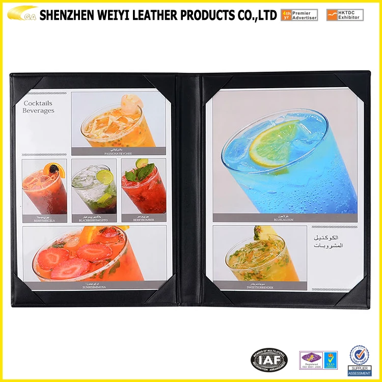 Custom Made Smart Multifunction Menu Folder Menu Holder Cover Case Chargeable  With Powercord 6000mah Power Bank