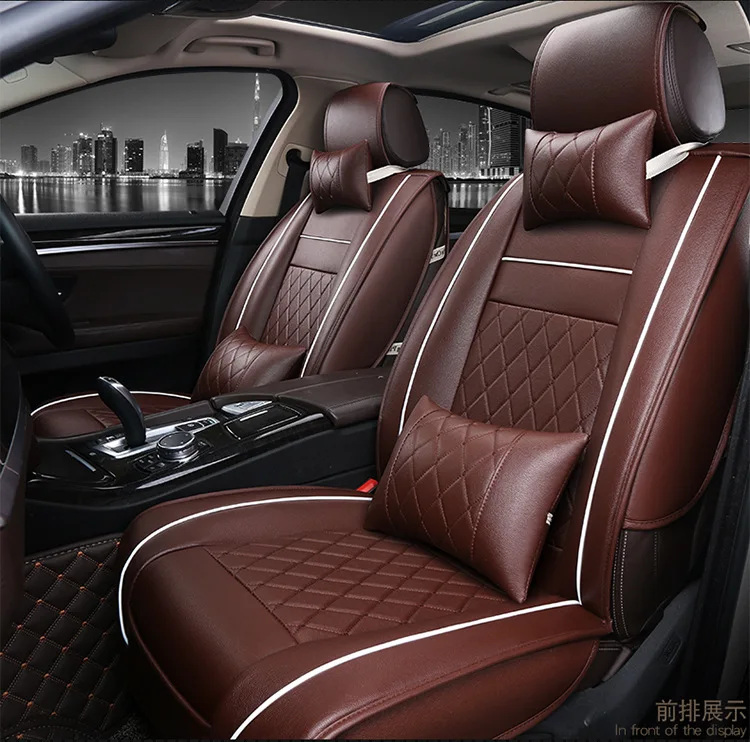 5D Leather Material Universal Seat Cover  and 7pcs No. of Seat Covers Luxury Car Seat Cover