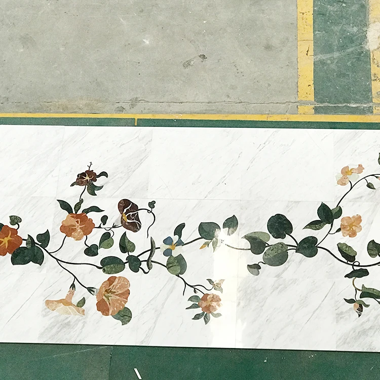 Marble Water-Jet Medallion Water Jet Ground For Hotel Decoration