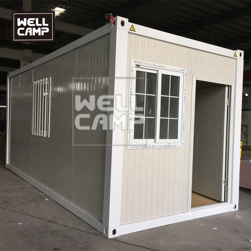 China wellcamp standard flat pack container house cheap manufactured homes for sale small modular cottages