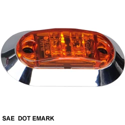 2.6 inch x1 inch LED Marker Light & Clearance Light, Surface Mount 12v truck marker lights