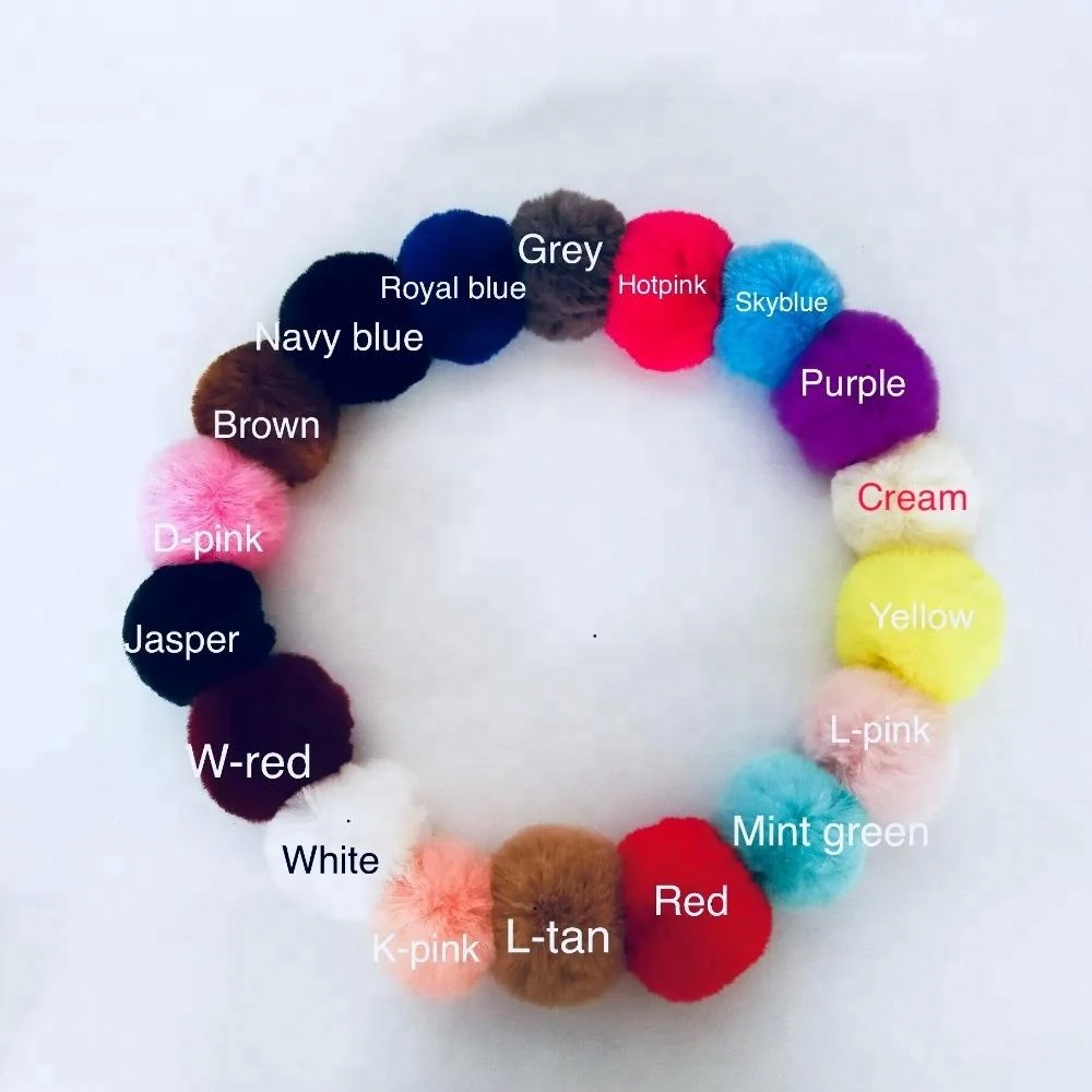 
 Faux Fur Rabbit Fur Pompom for Decoration  