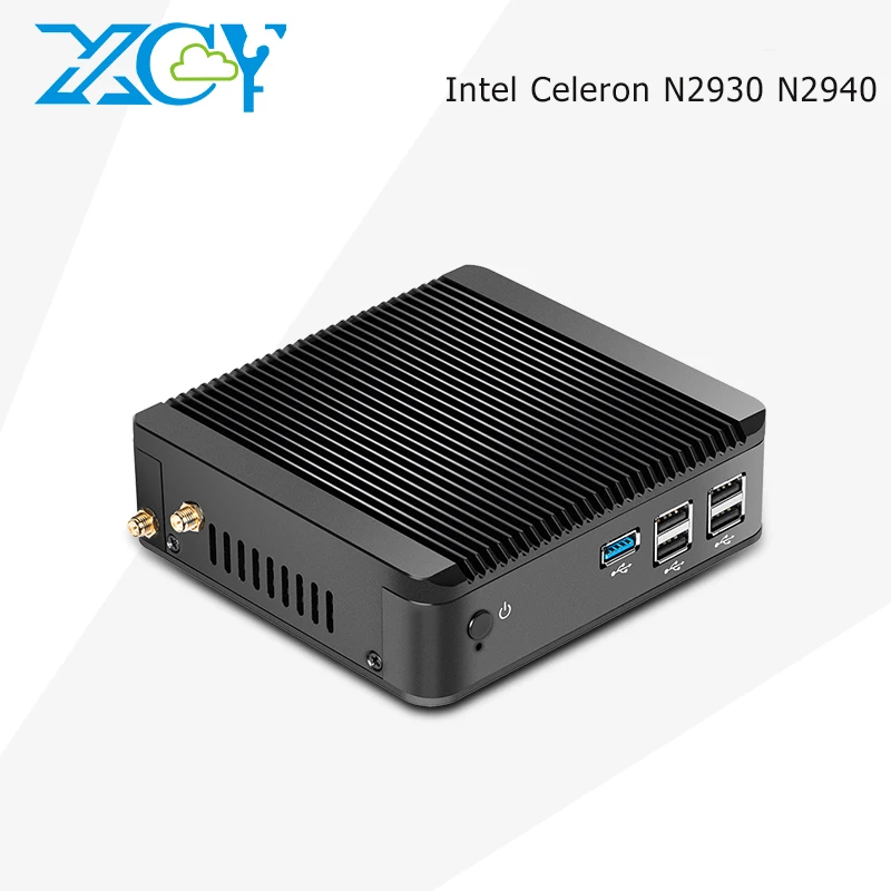 XCY Mini Pc windows10 настольных компьютеров Celeron N2930 N2940 1,83 г HZ Dual Core