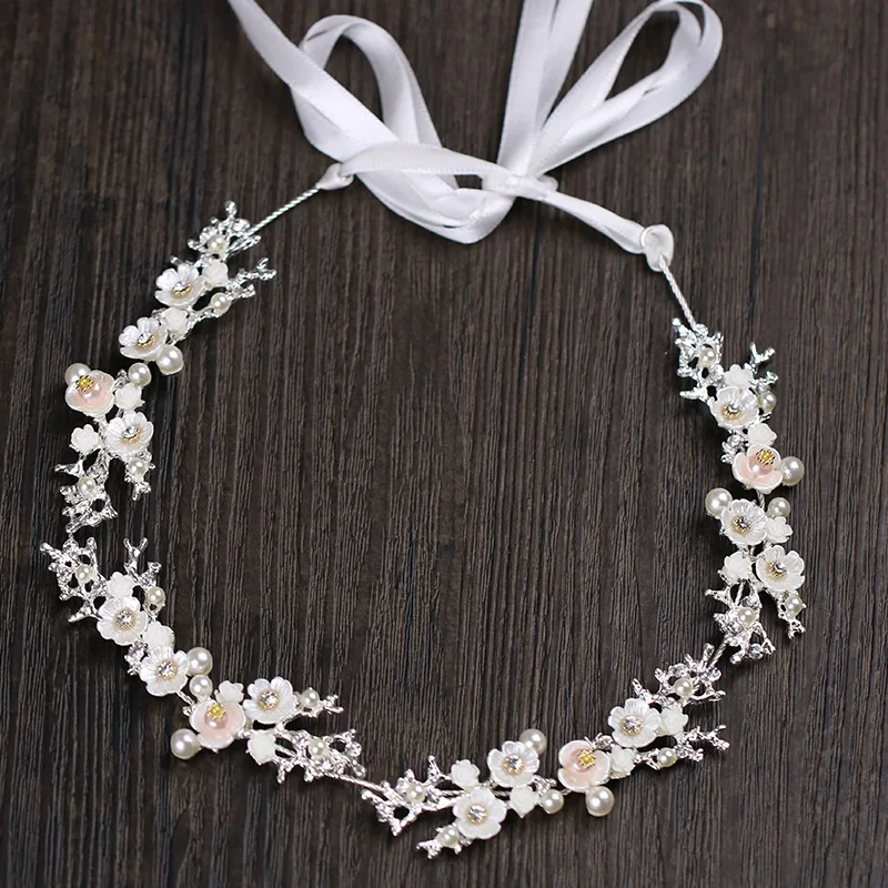 HS6101  flowers hair accessories women wedding Golden branch plastic pearls bridal hair accessories wedding jewelry