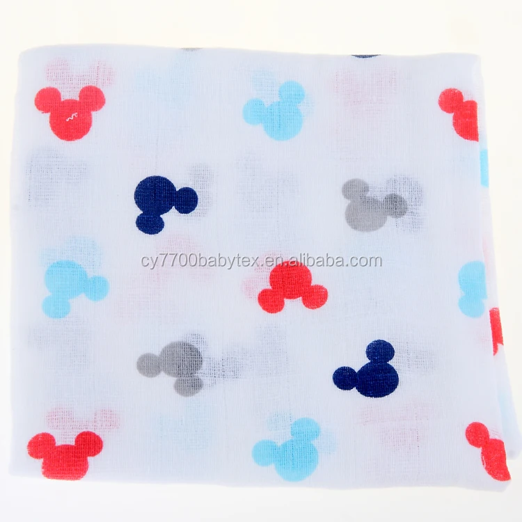 100% Cotton Printing Double Layers Gauze Cloth Baby Diapers Nappies