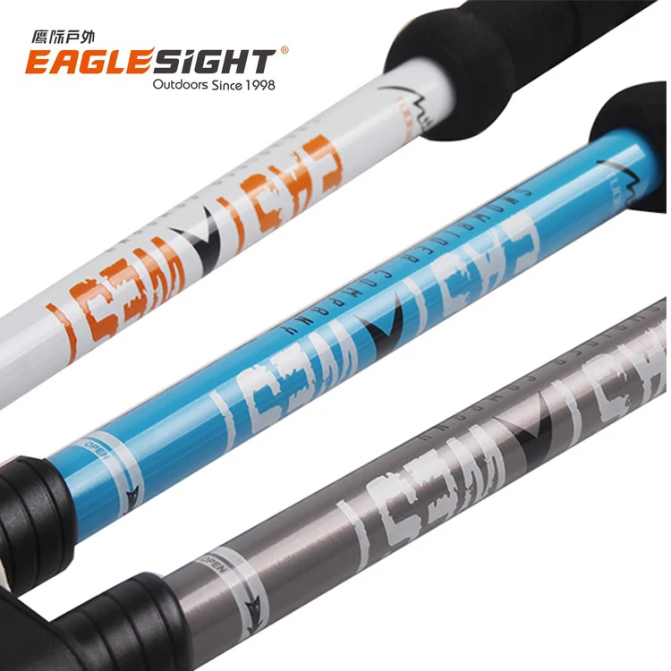 Best Selling Outdoor Hiking Walking Camping Telescopic Carbon Fiber Trekking Pole Light Weight Carbon Fiber Trekking Pole