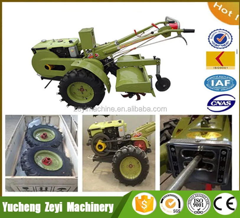 15 horsepower walking tractor/ diesel micro cultivator with a Ploughing machine