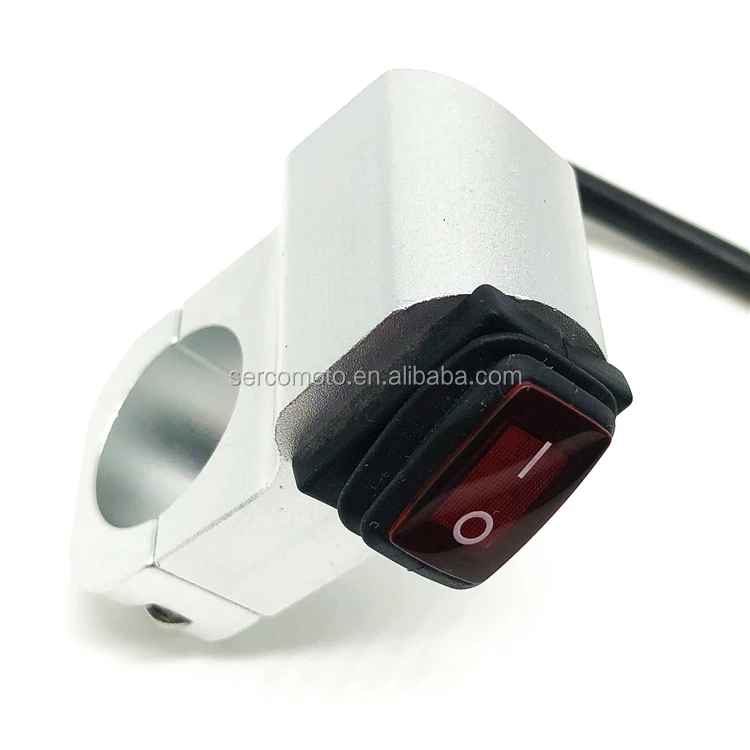 12V Motorcycle Handlebar Switch CNC Aluminum with Indicator Light for motorcycle led light