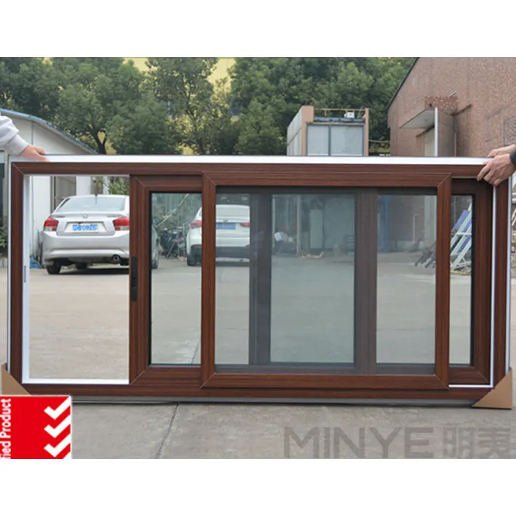 Wood Color Sliding Doors/UPVC Sliding Window And Door,Factory UPVC Sliding Door