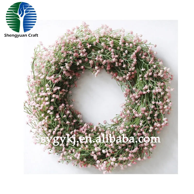 
wholesale!christmas garland artificial flowers for funeral wreaths flower wreath plastic lifelike for garden decoration 