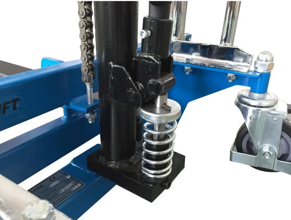 manual pedestrian forklift pallet stacker