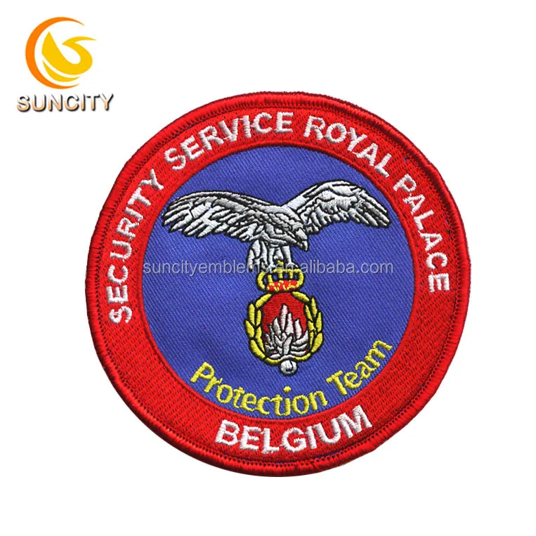 Hotsale Customized Motorcycle club patch with self adhesive laser cut border embroidery patch