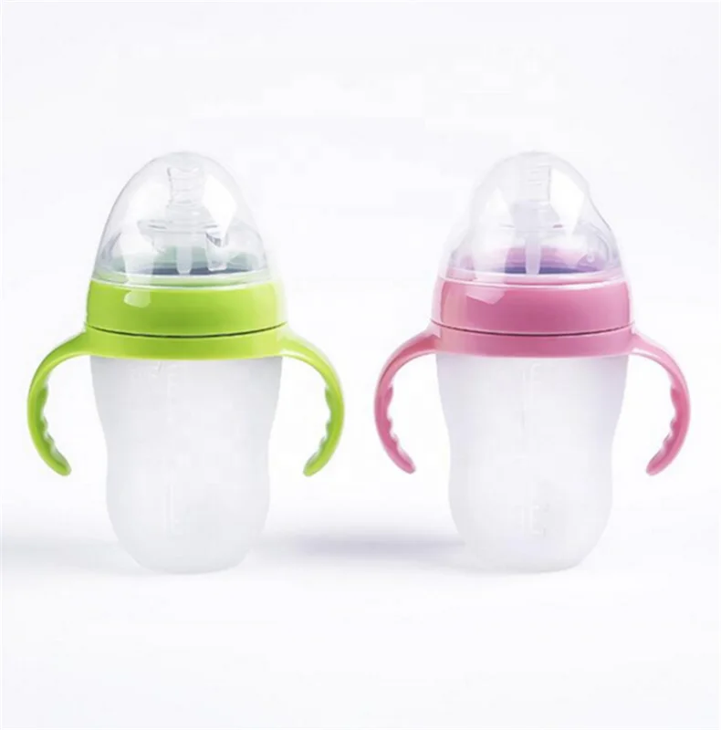 2020 Good Quality Food Grade Free Pure Silicone Warm Milk Feeding Bottle For Newborn Babies