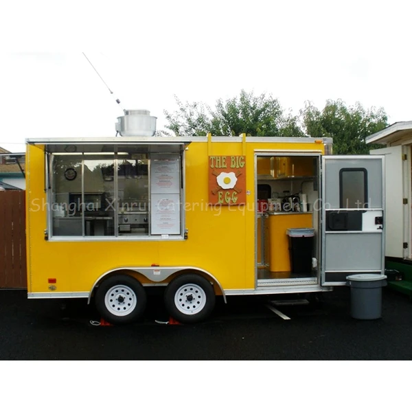 various color mobile ice cream trailer kiosk