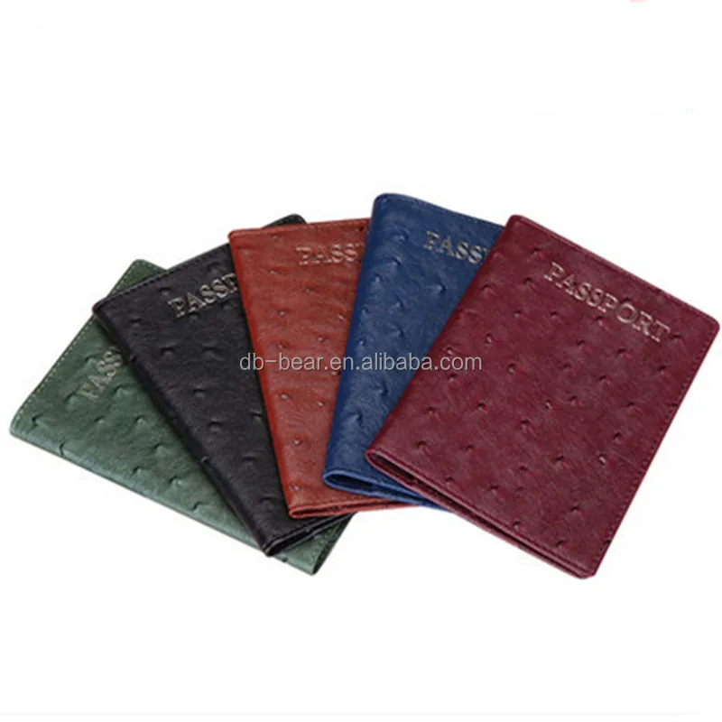 
custom pu leather passport cover 