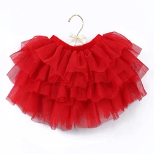 2-10Y New Fashion Children Girl Tutu Skirts Baby Ballerina Skirt Kids Chiffon Fluffy Casual Candy 7 Color Skirt