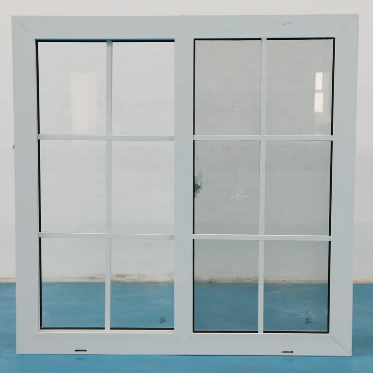 
New design insulated vinyl pvc double hung window 