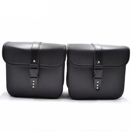 
Perfect Use 2PCS Mini Motorcycle PU Leather Saddle Bags Side Storage Tool Pouch 