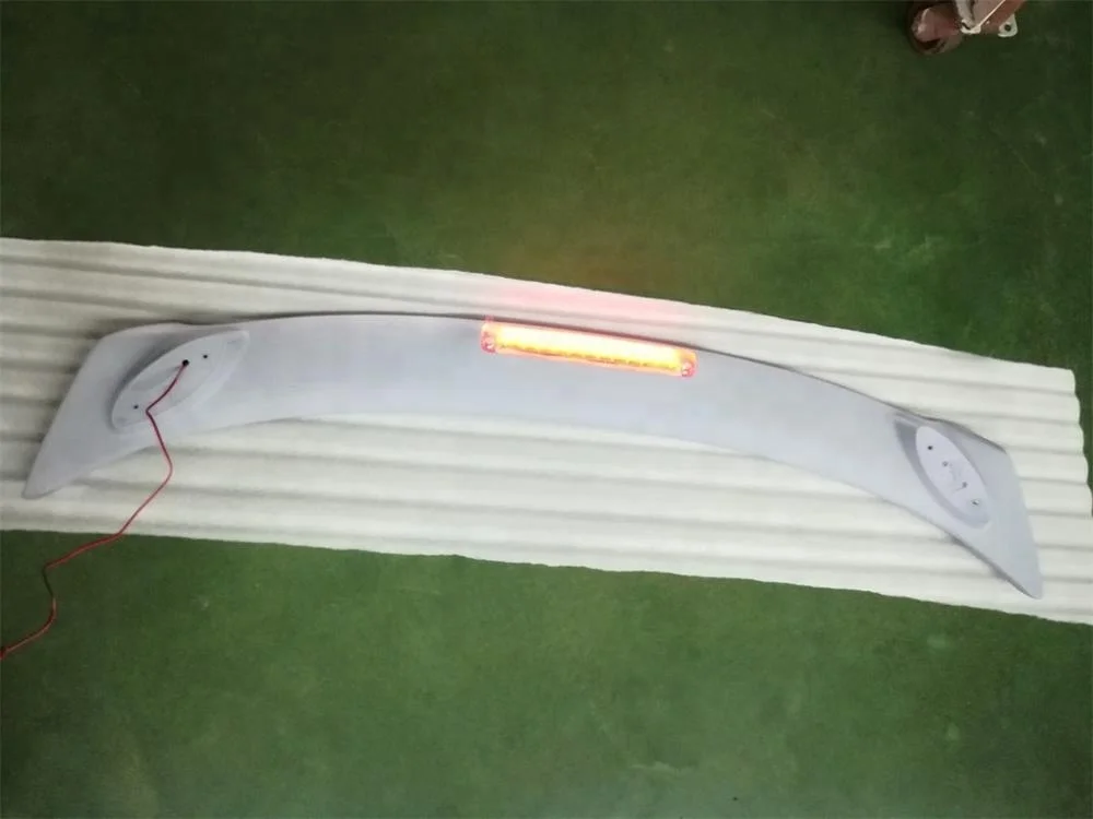 CZJ car REAR SPOILER FOR TOYOTA VIOS YARIS 2007-2012 WITH LIGHT