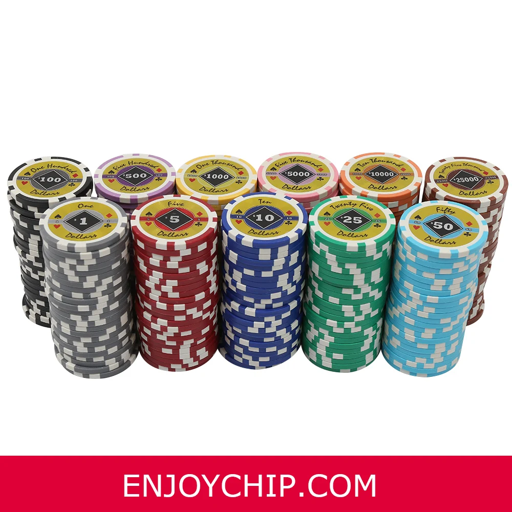 11.5g Casino Black Diamond Professional ABS sticker poker chip