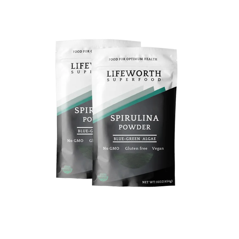 Порошок спирулины Lifeworth фирменная торговая марка хлорелла вульгарис анемия железная добавка