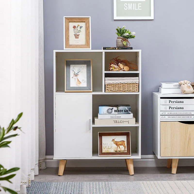 Single door cabinet  Simple tea cabinet Living room wooden storage cabinet