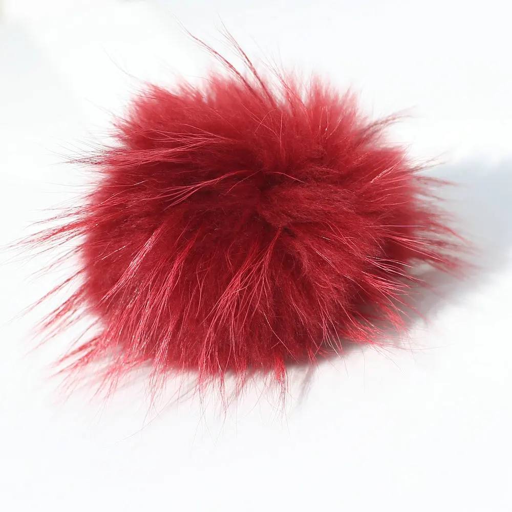 wholesale raccoon fur ball/pompons 7-18CM orange pompom
