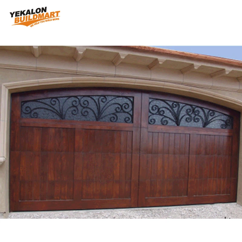 New Hot Sale Wooden Panels Remote Control Garage Door Solid Wood Garage Door