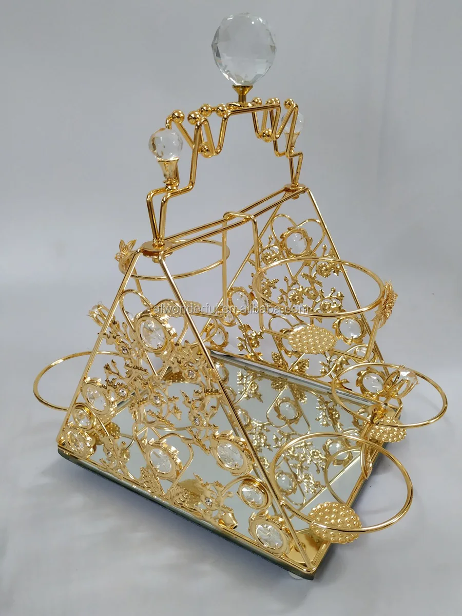 2024 metal wire cup holder with 6 cups