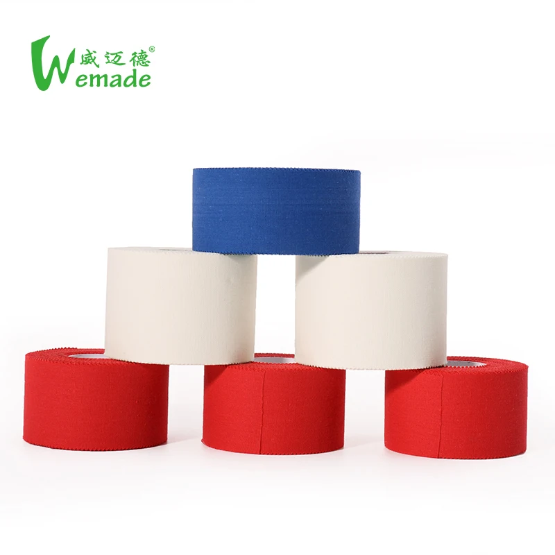 Boxing use cotton zigzag zinc oxide bandage custom logo printed sports tape athletic tape with CE certificated TUV