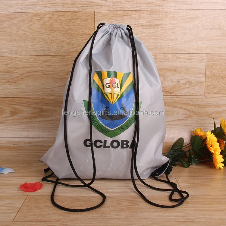 Wholesale polyester draw string bag sports drawstring bag