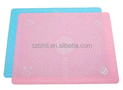 Durable Non-stick Silicone Baking Mat Dough Pastry Rolling Mat Food Grade Silicone Pastry Mat with Measurements