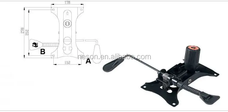 Шарнирный механизм для офисного кресла