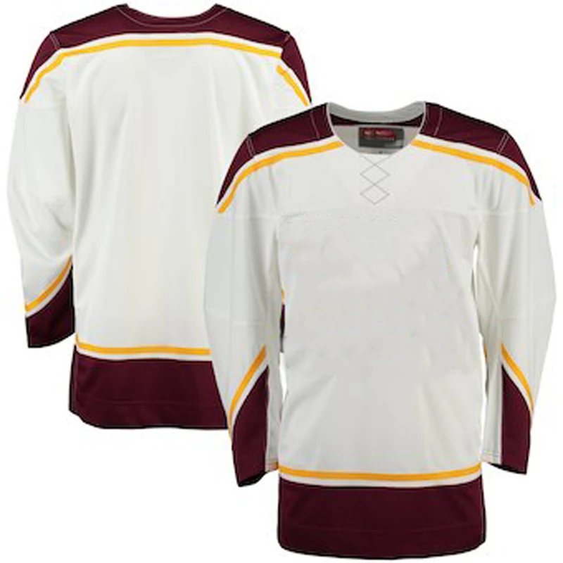 Wholesale  team ice hockey jersey with brown and white colors