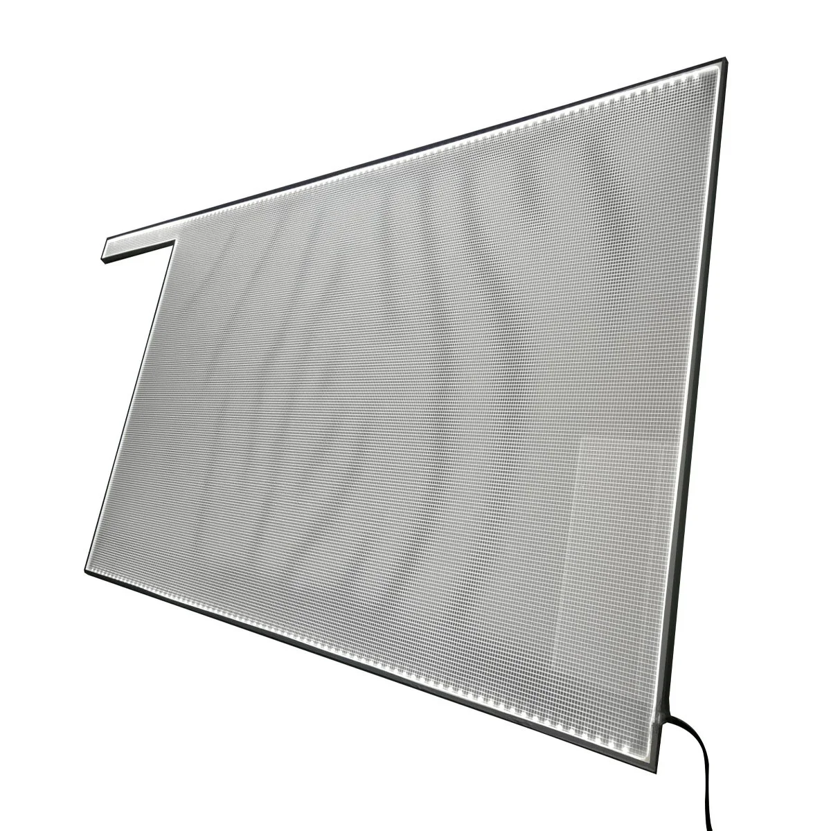 Custom size and shape V cutting edge lit acrylic light guide plate