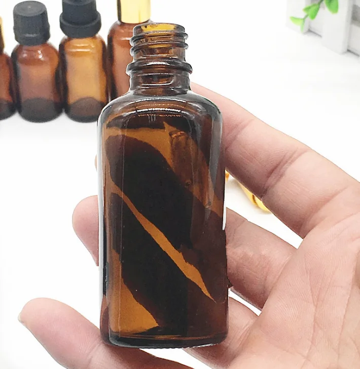 Cheaper Wholesale 5ml 10ml 15ml 20ml 30ml Amber Essential Oil  Bottle with Orifice Dropper  Aromatherapy Pipette Vials Container