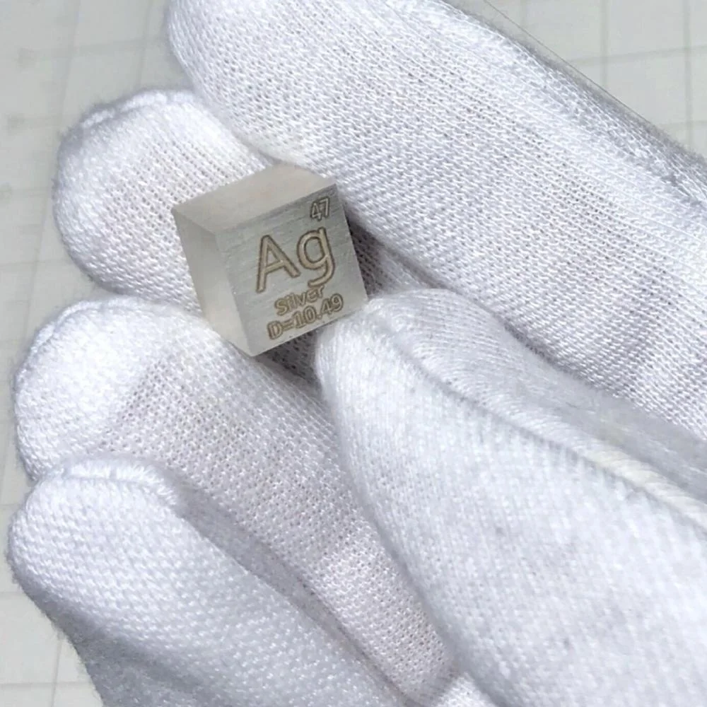 Поставка серебро (Ag) металла 10 мм кубические Ag10x10x10mm плотность куб для элемент коллекции