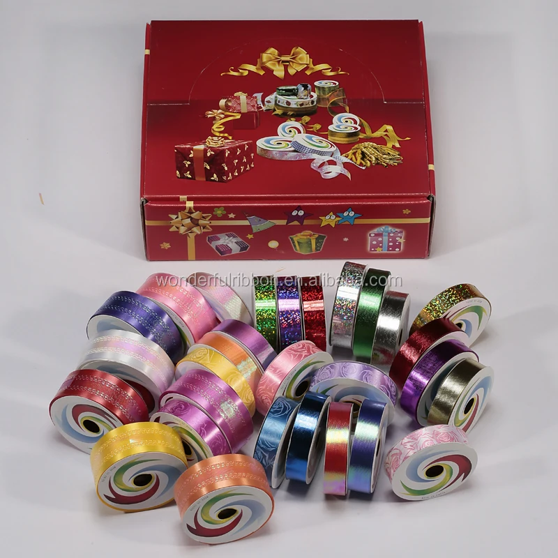 Заказная печатная подарочная упаковка рулонная лента атласная отделка рулонная лента для подарочной упаковки