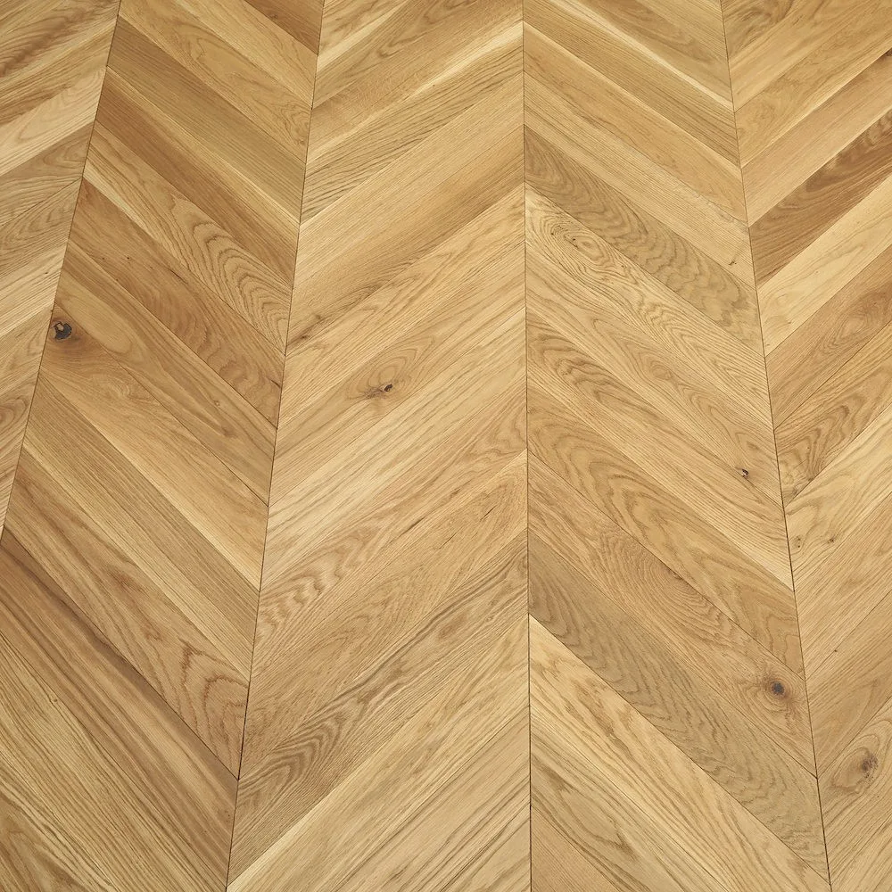 New design Bright color oak chevron parquet wood flooring