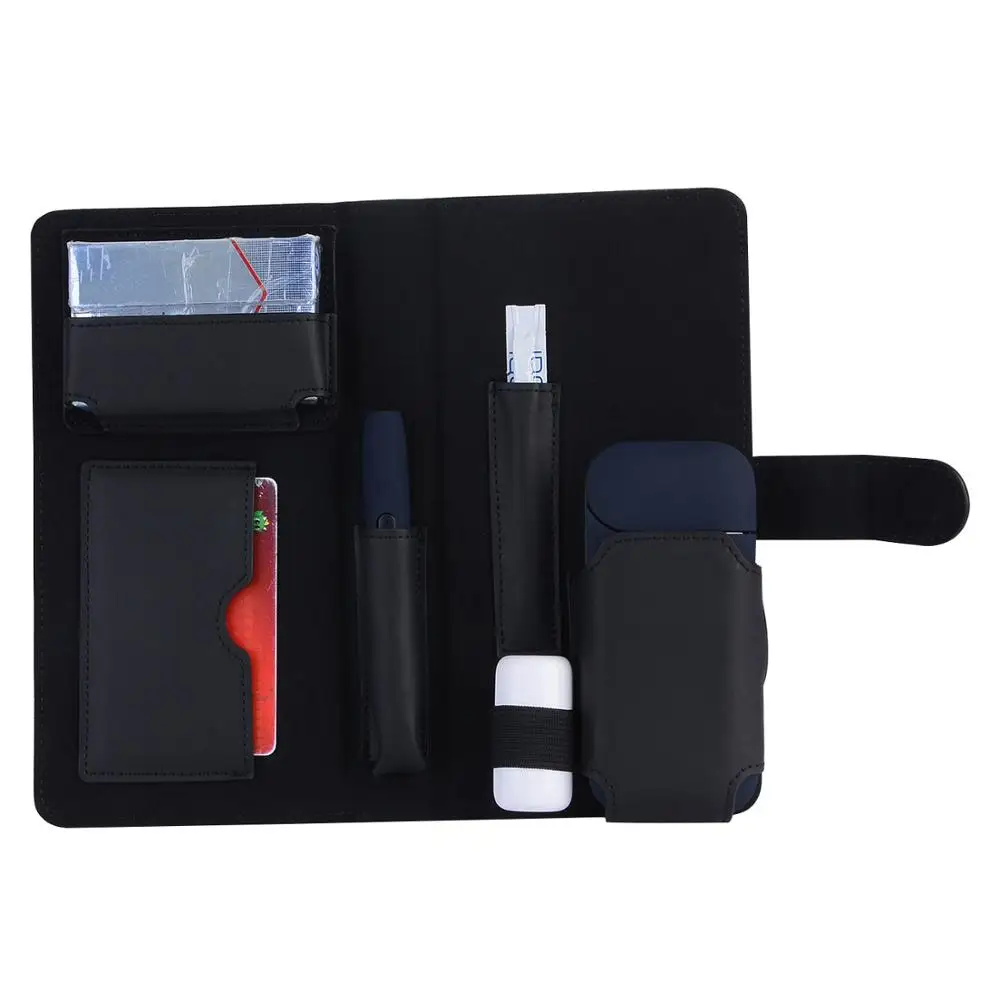 
All in One Book Design Protective Cover for IQOS Electronic Cigarettes Matte PU Carrying Case Card holder for IQOS Leather Case 