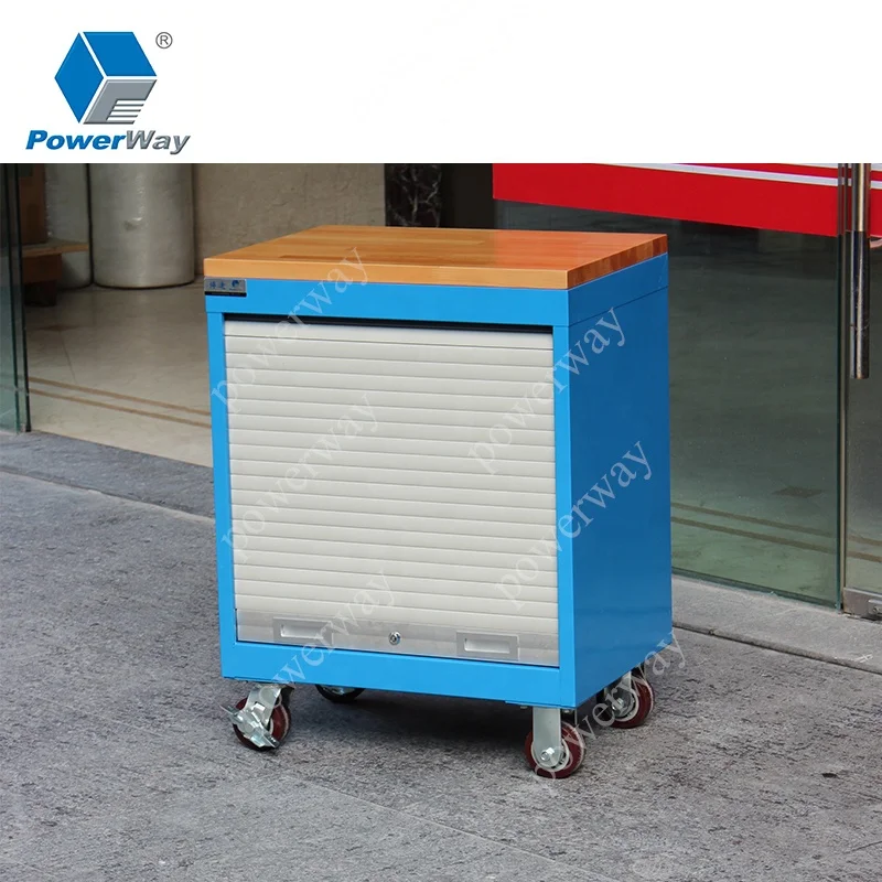Metal hole plate shutter tool chest trolley workshop tool cabinet on wheels