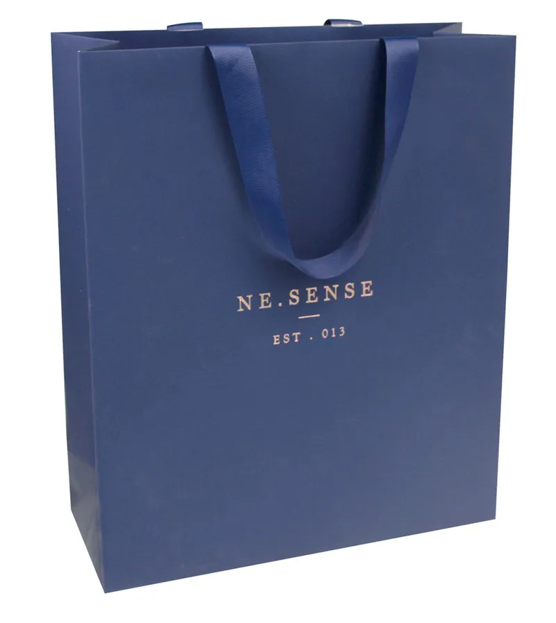 China Papierverpackung emballage en papier Papier verpackung 2019 wholesale creative purple custom blue  paper bag