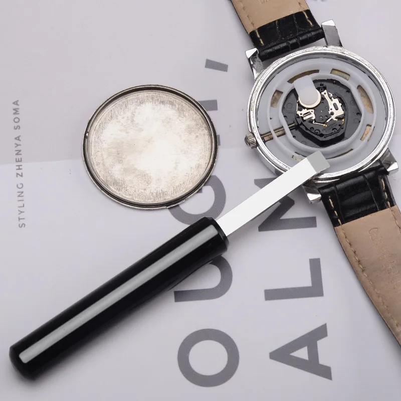 Black watch case opener watch back case openning knife with handle