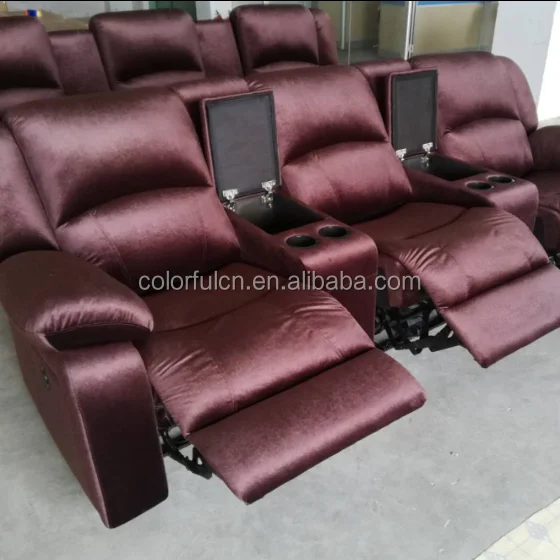 3 места электронный ткани для дивана с откидной спинкой LS908