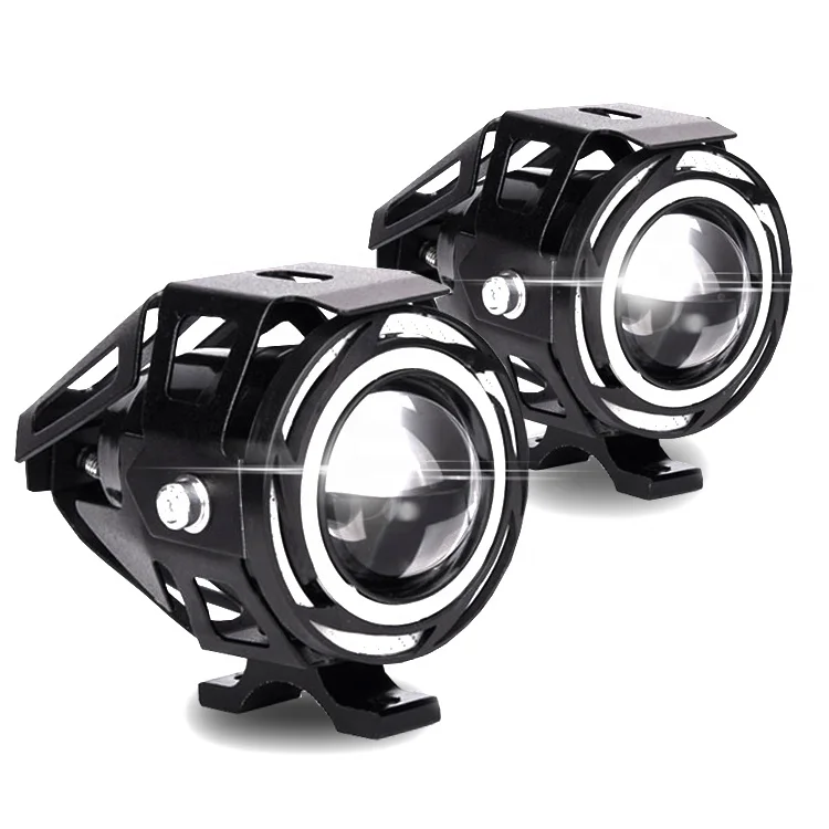 
Zhongshan 12v led aluminum waterproof head lamp angel eye flashing u7 led motorcycle headlight 
