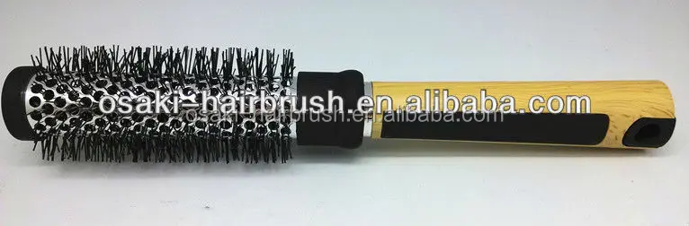 Алюминий колонка щетины щетка для волос производитель, Круглый travel щетка для волос резина закончил