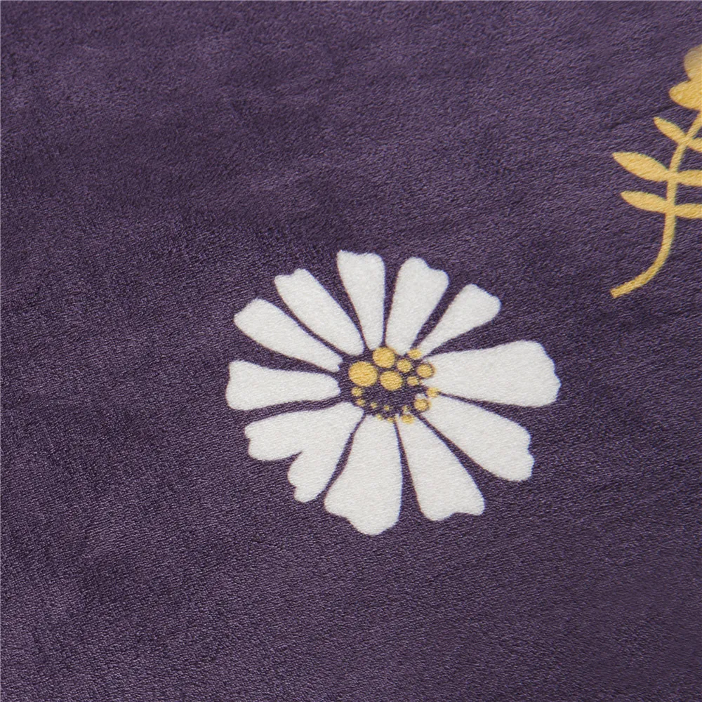 
Factory stock New design wholesale high quality purple printed blanket double 